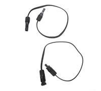 Cable solar plano con conectores preinstalados, 1 par de extensión fotovoltaica de 50/100/200 cm para sistemas fotovoltaicos, flexible y resistente a los rayos UV para uso en exteriores (200 cm)