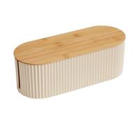 Cable Storage Organizer, Cord Holder Box for Desktop Order with Hidden Wire Access, PP Body with Wooden Cover Function Tidy Setup Advantage for Home Bedroom Study Area