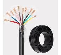 Cable Sumergible Para Bomba 10/12/14/16 Conductores AWG 16/14/12/10, Conductor OFC, Cubierta Semi-caucho, 750V, 10-30 M - Alimentación Para Pozos Profundos Y Uso Exterior(65ft,14C-16A)