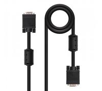 Cable svga - cable de 3 m con conectores HDB15 macho a HDB15 macho, incluye ferrita para reducir interferencias y asegurar calidad de señal.