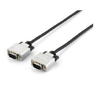 Equip 118861 cable VGA 3 m VGA (D-Sub) Negro, Plata - Cables VGA (3 m, VGA (D-Sub), VGA (D-Sub), Macho, Macho, Negro, Plata)