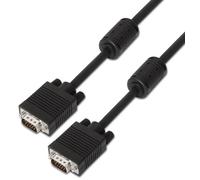 Cable SVGA Aisens A113-0075/ VGA Macho - VGA Macho/ Hasta 3W/ 10Mbps/ 15m/ Negro