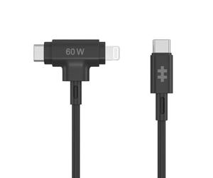 Cable TARGUS HyperJuice Silicone 1,5m USB-C Lightning 60W Negro Flexible y Resistente