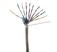 Cable telefónico 10 x 2 x 0,6 mm, J-Y(ST) Y, 50 m, Redondo, para Montaje Empotrado, línea de instalación de telecomunicaciones de 20 núcleos