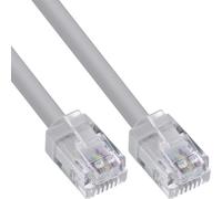 Cable telefónico modular redondo RJ12 InLine 0,5 m cobre puro