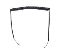Cable telescópico, Cable eléctrico Espiral de Resorte 20AWG 2 Conductores 0,5 mm² Negro Sin Estirar Metros(Undraw 3.75 Meters)