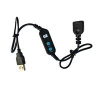 Cable Temporizador USB - Control Digital Temporizador 1-24 Horas Apagado Automático | Cable USB Macho a Hembra para Luces LED Ventiladores Lámparas Bombas de Acuario Pequeños Electrodomésticos