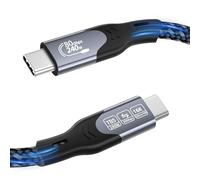 Cable Thunderbolt 5,cable USB-C a USB-C 0,5m,PD 3.1 240W 80Gbps,ancho de banda unidireccional de hasta 120Gbps,vídeo 16K/8K@60Hz,compatible con monitores/portátiles/iPads/iPhones/MacBooks/SSDs/eGPUs