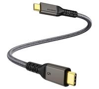Cable Thunderbolt 5 Maxonar de 0,3 m (1 pie) y 80 Gbps, con aumento de ancho de banda de hasta 120 Gbps para carga 16K/Dual 8K y 240 W, compatible con Thunderbolt 4/3,USB 4 y más dispositivos USB C.