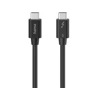 Hama | Cable USB-C Thunderbolt 1 m 240 W 80 Gbit/s | Compatible con vídeo Ultra HD 8K, carga de hasta 240 W y transferencia ultrarrápida de 80 Gbit/s, Negro