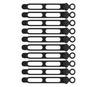 Cable Ties | 10 piezas de silicona Ties for Cords and Cables to Organize | Elastic Fastening Cord Organizer for Storage Management Desk Car Outdoor Charging Wire