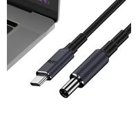 Cable Tipo C a CC,Cable convertidor PD de Carga rápida de Nailon de 140 W | Adaptador de Larga duración para la Vida Diaria, Cable de Carga de 180 cm para el hogar