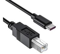 Cable Tipo C a USB B Midi 1M Negro, Tipo C a USB MIDI Compatible con Samsung, Huawei, MacBook para Conectar con Controlador Midi, Teclado Midi, Grabación de Interfaz de Audio y Más