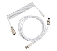 Cable tipo C Bobina espiral desmontable para aviador Desktop PC Teclado mecánico Aviación Spring Data Cable USB (azul)
