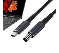 Cable tipo C DC - Cable convertidor rápido PD de carga rápida de 140 W | adaptador negro para lugar de trabajo, cable de alimentación único para el hogar y los viajes
