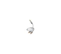 Cable toma jack macho 3,5 mm/2 RCA macho - Blanco - 3 m - INAKUSTIK - PREMIUM II