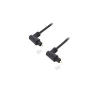 Cable Toslink conector angular 2m negro Ø4mm 41593