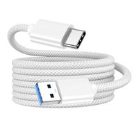 Cable Trenzado Carplay para iPhone 16, 15, USB A a USB C 3.2 Gen 2, 5 Pies, Adaptador para iPad Pro/Air 4/5/10, iPhone Pro Max/Plus