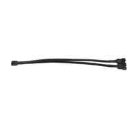 Cable trenzado de 1 a 2 vías, divisor en Y, conector macho PWM de 3/4 pines, adaptador de extensión para PC y ventilador
