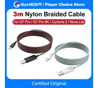 Cable Trenzado de Nailon de 3 m GameSir para G7 Pro, G7 Pro 8K, Cyclone 2, Nova Lite, X5 Lite, G7 SE, G8, G8+, MFi, X5s, Kaleid, Flux Gamepad Green