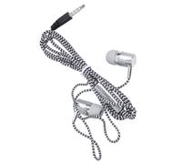Cable trenzado H-169 de 3,5 mm para subwoofer MP3/MP4, auriculares con control de cable de trigo (plateado)