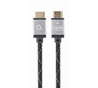 Cable HDMI Gembird CCB-HDMIL-1M 1m 4K UHD 60Hz 3D Macho-Macho Gris Chapado en Oro
