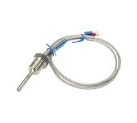 Cable trenzado metálico tipo PT100 de 1 m, cabezal de sonda de 50 mm, sensor de temperatura RTD, rosca M6, M8, M10, M12, M14, M16, M20 y M27.(M12 1)
