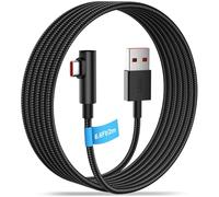 Cable trenzado USB C de carga rápida para Redmi Note 15/14/13/12/11/10 Pro 6A 120W USB A a tipo C Cable acodado de 90 grados para XiaoMi 17T/15T/14T/13T/12T/11T Pro/Pad 8/7/6/5/POCO X8/F8/M8/X7 negro