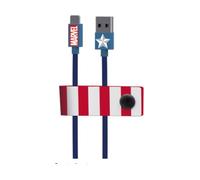 Cable TRIBE Cap AmÃ©rica (USB - Lightning - 1.2m - Azul)