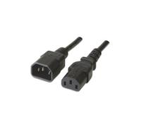 Ewent EW-190200-030-N-P - Cable (3 m, Male connector / Female connector, C14 acoplador, C13 acoplador, Negro)