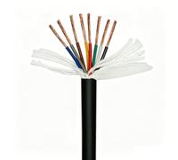 Cable TRVV 8 Núcleos Flexible para Cadena Portacables, Resistente a Aceite(0.3mm²(22AWG),165FT)