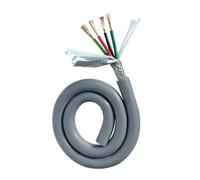 Cable TRVVP resistente al calor Cable doble blindado 24 22 20 18 17AWG 2 3 4 5 6 7 8 núcleos gris aislado resistente al aceite(24 AWG 0.2mm2,3Cores 5Meters)
