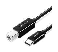 Cable Ugreen US241 USB Tipo C a USB Tipo B 2m Negro, alta velocidad y flexibilidad