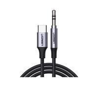 Cable Ugreen USB-C a Jack 3.5mm 1m Negro Plata