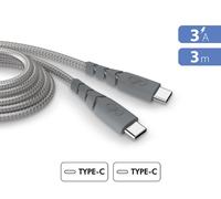 Cable ultra reforzado C/C 3A 3m reciclado gris