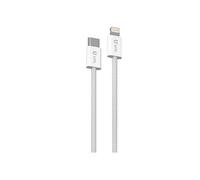 Cable UNI USB-C a Lightning 2m 30W 3A Nylon Carga Rápida Blanco Compatible Apple