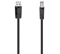 Hama | Cable USB-A a USB-B 2.0 1,5 m Alta Velocidad | Cable USB 2.0 compatible con impresoras y dispositivos USB-B, velocidad de hasta 480 Mbit/s, Negro
