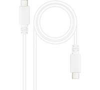 Cable USB 2.0 3A Nanocable USB-C M/M 1.5 M Blanco