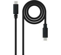Cable USB 2.0 3A Nanocable USB-C M/M 1.5 M Negro