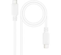 Cable USB 2.0 3A Nanocable USB-C M/M 1 M Blanco