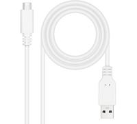 Cable USB 2.0 3A Nanocable USB-C/M para USB-A/M 0.5 M Blanco