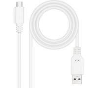 Cable USB 2.0 3A Nanocable USB-C/M para USB-A/M 0.5 M Blanco