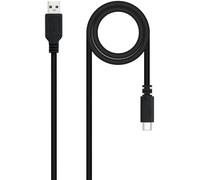 Cable USB 2.0 3A Nanocable USB-C/M para USB-A/M 1.5 M Negro