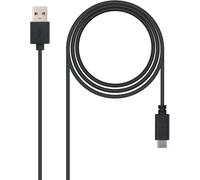 Nanocable - USB 2.0, 1m cable USB USB C USB A Negro