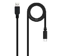 Nanocable - USB 2.0, 2m cable USB USB C 2 x USB A Negro