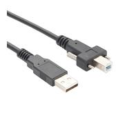 Cable USB 2.0 A macho a tipo B macho con bloqueo de tornillo M2 USB A a USB B, cable de impresora de visión artificial, cable de alta velocidad para escáner de automatización industrial (USB 2.0, 3 m)