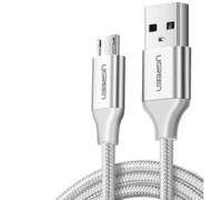 CABLE USB 2.0 A MICRO USB 2A-2M-NYLON-PLATA - UGREEN