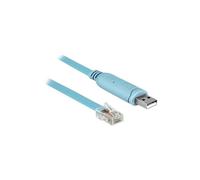 Cable USB 2.0 a RS-232 - DELOCK - 3 m - Adaptador de consola - RJ-45 - Azul