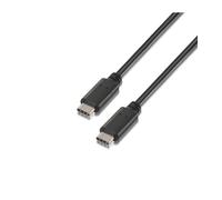 Cable usb 2.0 aisens a107-0056 - conectores usb tipo-c macho ambos extremos - 3a - 1m - negro