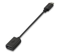Cable USB 2.0 Aisens A107-0059/ USB Tipo-C Macho - USB Hembra/ 480Mbps/ 15cm/ Negro